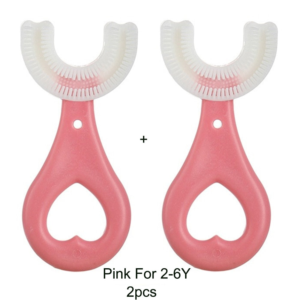 Toothbrush Children 360 Degree U-shaped Child Toothbrush Teethers Brush Silicone Kids Teeth Oral Care Cleaning