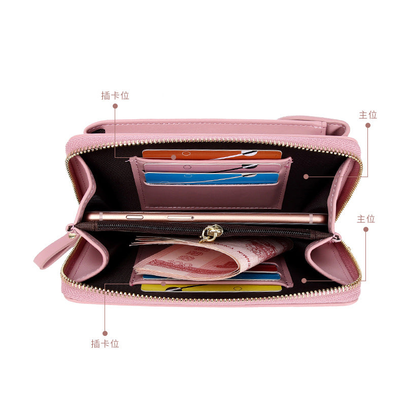 2021 new women shoulder cross bag Korean fashion trend multi-functional solid color INS mobile phone bag customization