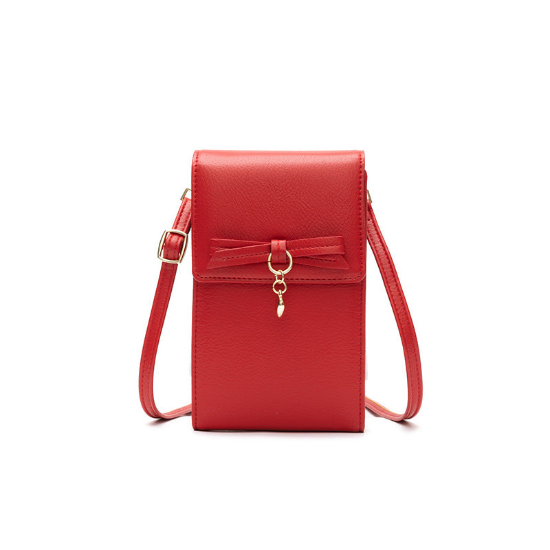 2021 new bag female multi-functional PU mobile phone bag female shoulder cross-body bag simple pure color small square bag