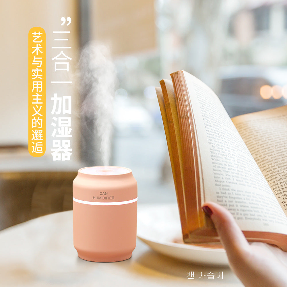 Creative three-in-one cans humidifier Mini portable home desktop car USB air humidifier