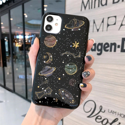 Net star star planet for iPhone12/11 phone case 13 female 14PRO anti fall 14Promax silicone 14