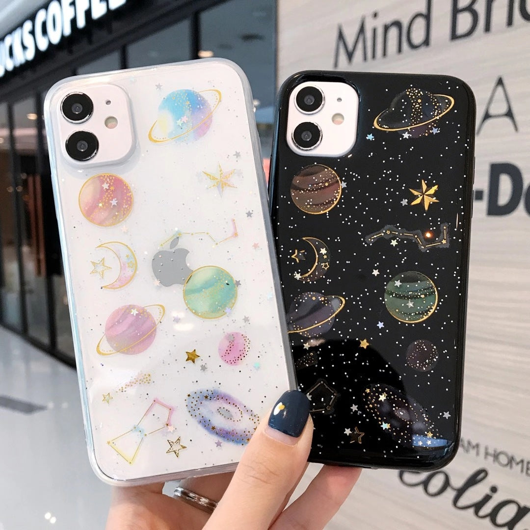 For apple 14Promax drop silicone phone case iPhoneXR 12 13 soft shell starry cover 6