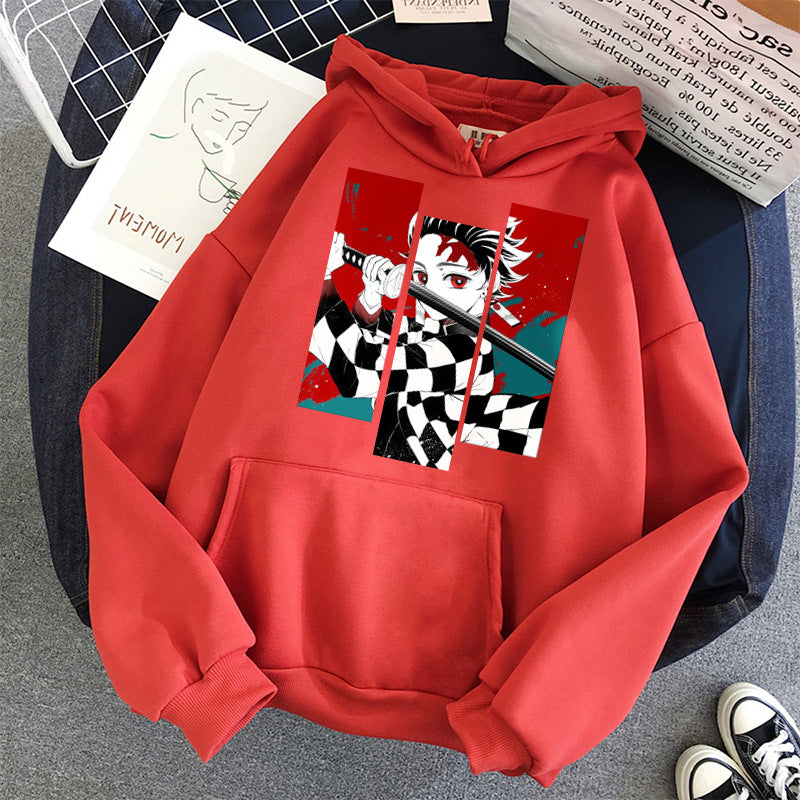 Anime Print Men's And Women's Hoodies Harajuku Street Fashion Hooded Sweatshirt